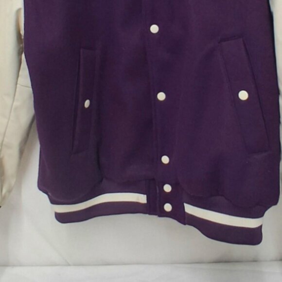 H&M Purple Varsity Jacket with Letter 'B' Patch Size Large - Picture 2 of 9